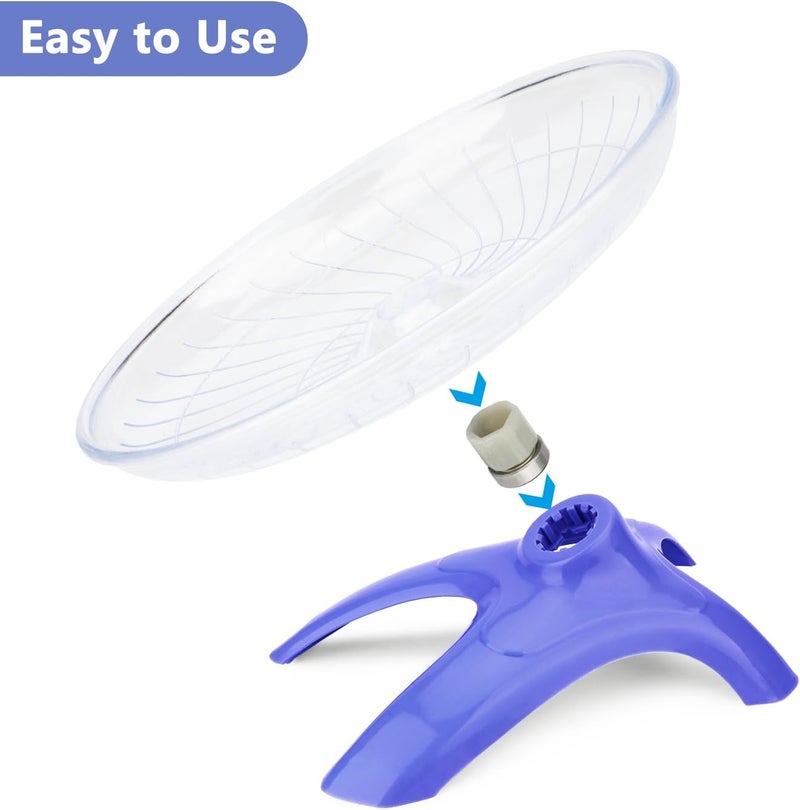 Reshiho Hamster Wheel Silent Hamster Exercise Wheel Running Spinner Hamster Flying Saucer for Hamsters Gerbils Mice and Other Small Pets (Purple) - Image 5